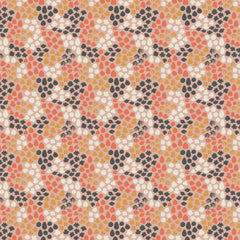 Pattern of clustered colorful flowers and petals on a pink background
