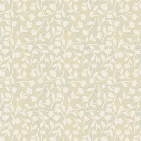 Pattern of white flowers on an off-white background