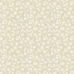 Pattern of white flowers on an off-white background