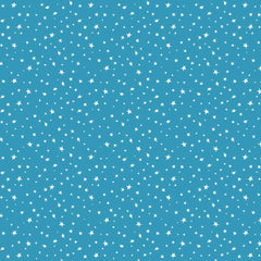 Pattern of white stars scattered across a blue background
