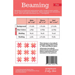 Beaming Quilt Pattern