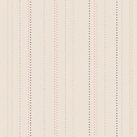 Light linear print on an off-white background