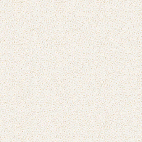 Light floral print on an off-white background