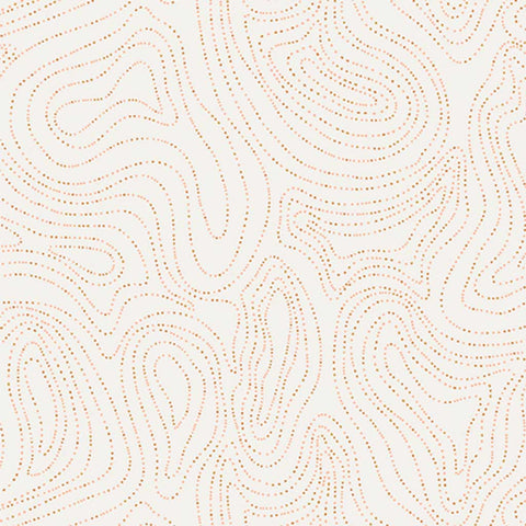 Light topographic print on an off-white background

