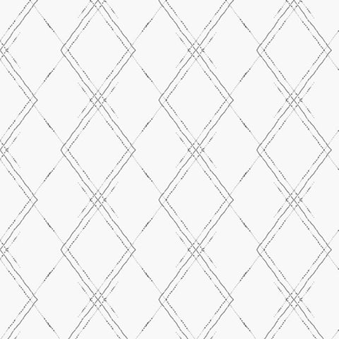 Light lattice print on an off-white background