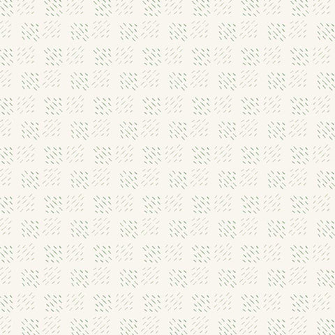 Light geometric print on an off-white background
