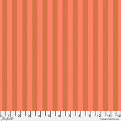 Pattern of orange stripes with ruler