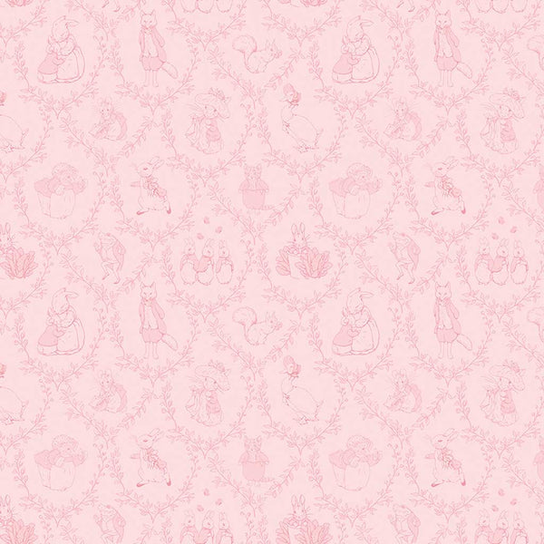 Peter Rabbit & Friends <br> Toile Pink
