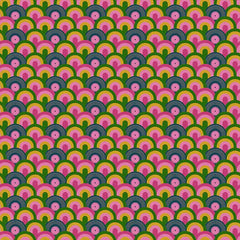 Pattern of colorful vinyl records