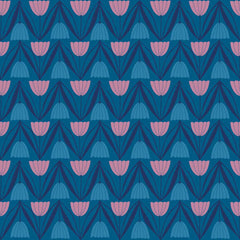 Endpaper <br> Tulips Blue Raspberry