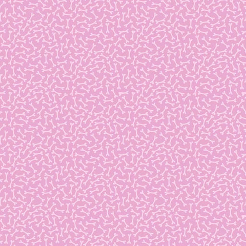 Pattern of dog bones on a pink background