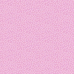 Pattern of dog bones on a pink background