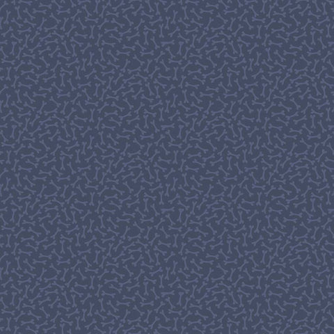 Pattern of dog bones on a dark blue background