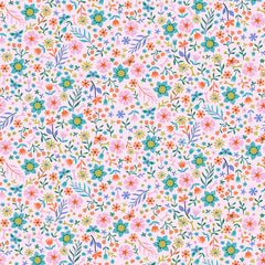 Colorful floral pattern on a white background