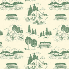 Gone Camping Cotton Fabric