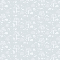Forest Dreams Woodland Story Mist Cotton Fabric