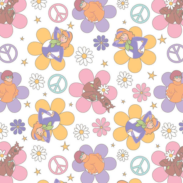Scooby Doo <br> Softly Groovy <br> Soft Flower Power White