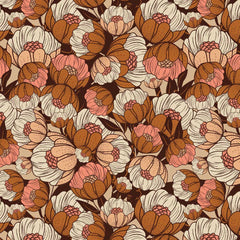 Orange layered floral print