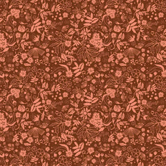 Red tone on tone floral pattern