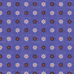 Pattern of small blue and white flowers on a blue background