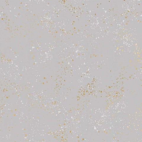 Pattern of multi-colored speckles on a light gray background
