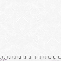 White-on-white owl print with ruler