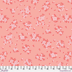 Peach ditzy flower blender print with ruler
