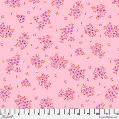 Pink ditzy flower blender print with ruler