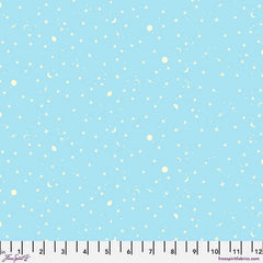 Light blue background with moon and stars blender print with ruler