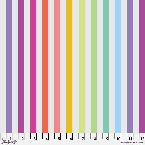 Color swatch with vertical stripes in various colors on a light gray background