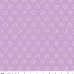 Barbie Girl Logo Dot Lilac Cotton Fabric
