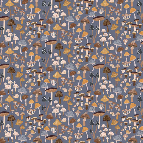 Owl You Need is Love Mushrooms Storm Cotton Fabric