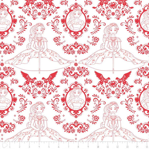 2 Yard Precut <br> Disney Elena of Avalor <br> Outline Ruby