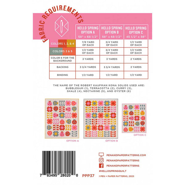 Hello Spring Quilt Pattern