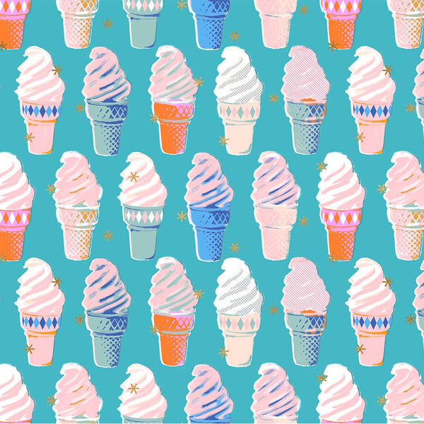 Best Day Ever <br> Ice Cream Turquoise Metallic