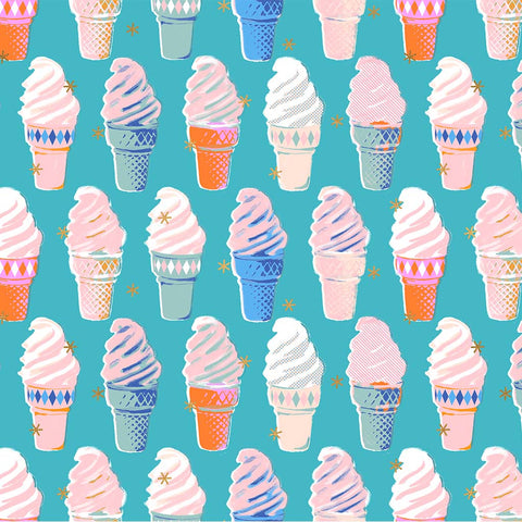 Best Day Ever <br> Ice Cream Turquoise Metallic