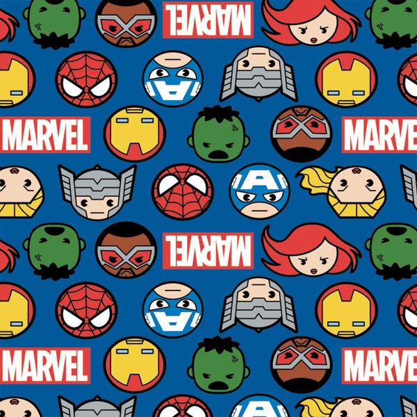 Marvel Kawaii <br> Hero Faces & Logo Blue