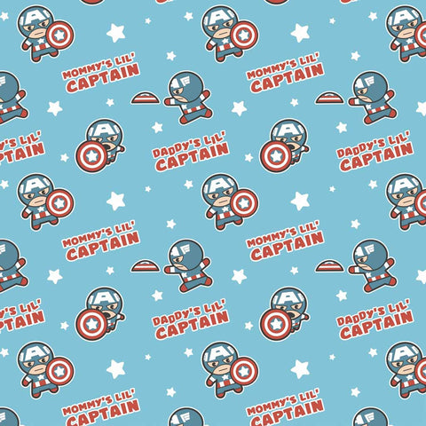 Captain America Nursery Cotton Fabric