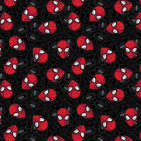 Spider-Man Retro Geometric Character Art Pattern Fabric