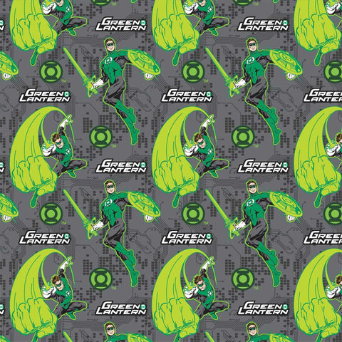 Green Lantern Fear Nothing Cotton Fabric