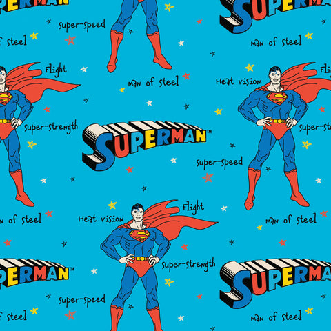 Superman Doodles Cotton Fabric
