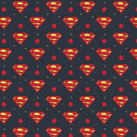 Superman logo cotton fabric