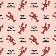 Friends Lobster Valentines Day Cotton Fabric