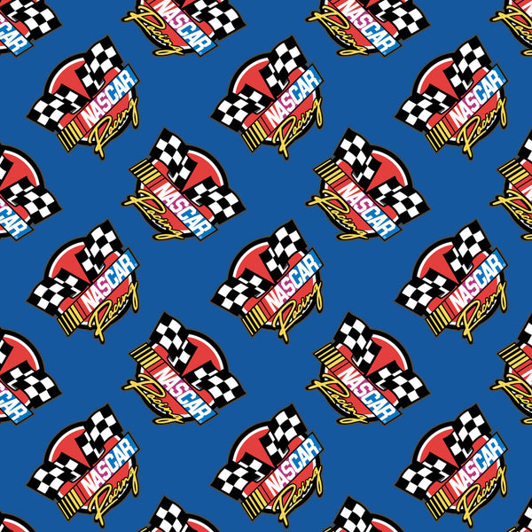 NASCAR <br> Retro Racing Flag Blue