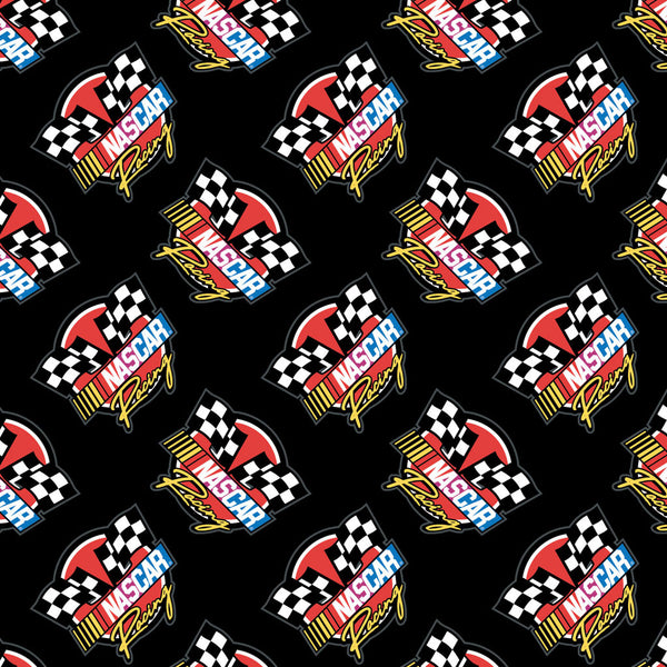 NASCAR <br> Retro Racing Flag Black