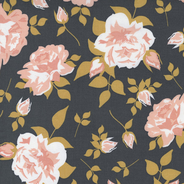 Midnight in the Garden <br> Vintage Roses Charcoal