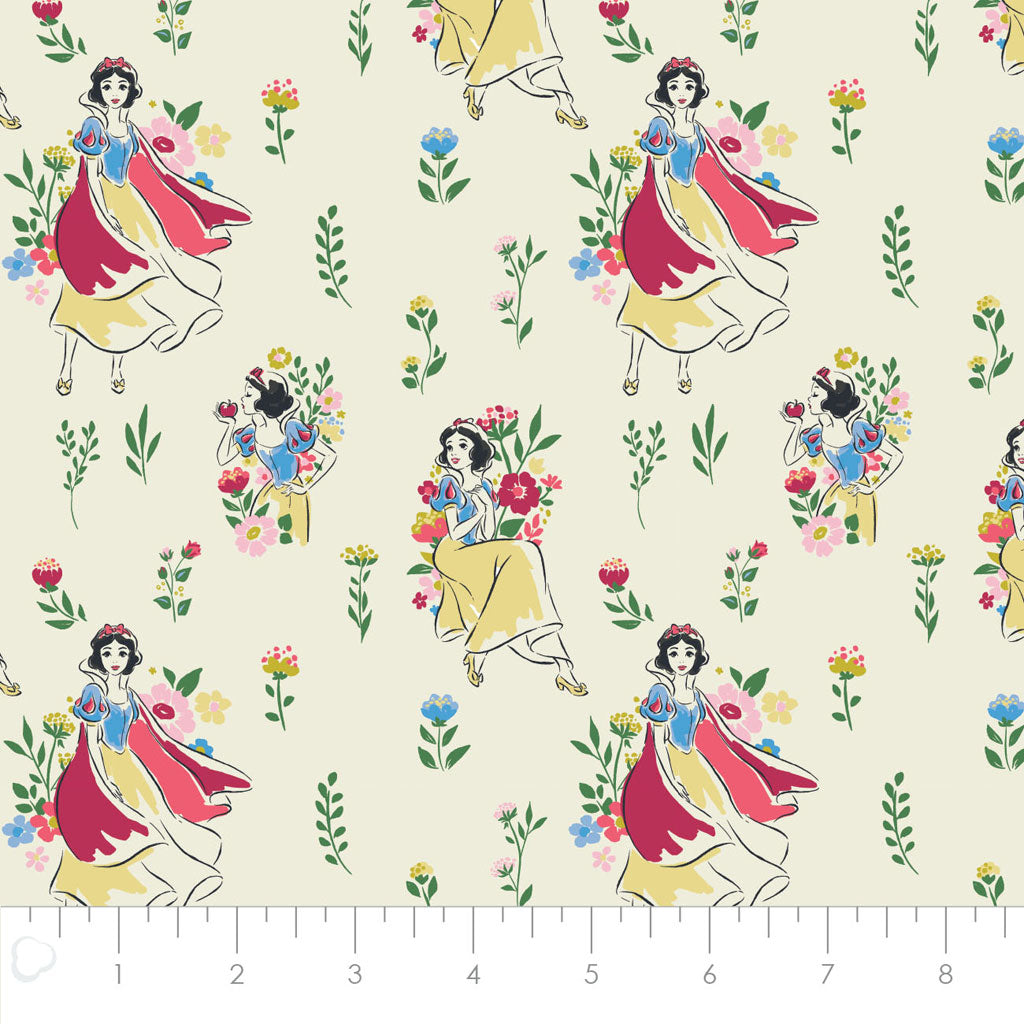 Snow White Cotton Fabric by the Yard