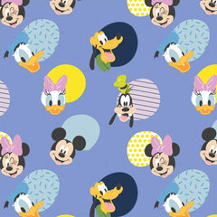 Mickey Mouse Play All Day Memphis Periwinkle Cotton Fabric