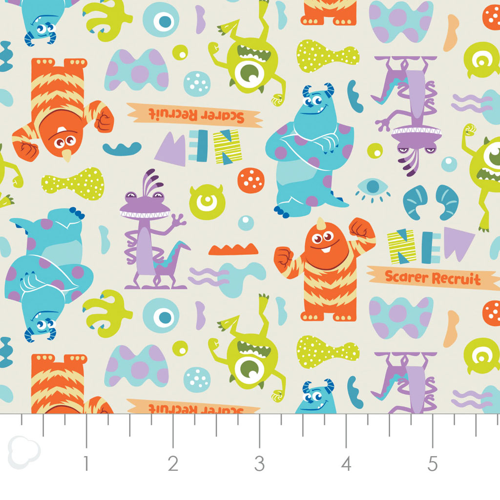 Monsters Inc. Cotton Fabric by the Yard