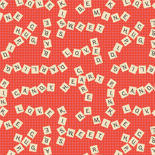 Valentine's Day <br> Scrabble Valentine Dot Red